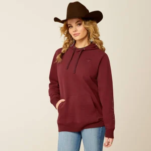 Cotons-ouatés Ariat Femme Logo 2.0 Hoodie - TAWNY PORT