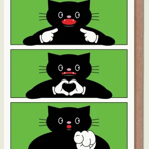 EPEE LAPIN STUDIO Carte de Vœux - I Love You Cat