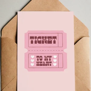 MAD LOVE CREATIVE Carte de Vœux Ticket To My Heart