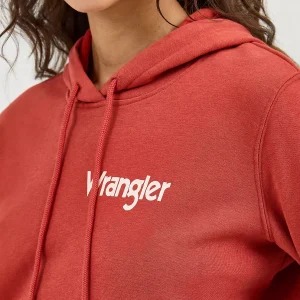 Coton Ouaté Wrangler Femme Retro® Logo Arm Pullover - Rust