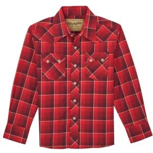 Chemise Wrangler Garçons Wrangler Retro® Long Sleeve Shirts - Red