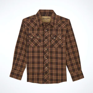 Chemise Garçon Wrangler Retro® Western Snap Plaid Shirt