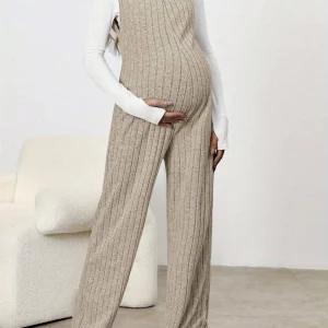 Combinaison Maternité Hiver En Maille Côtelée Stretch Édition Limitée