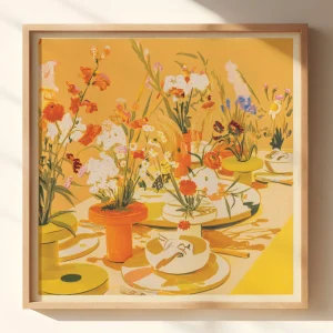 ARTBABY & CO. Affiche Table Floral Abstrait