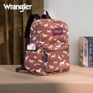 Sac a dos Wrangler Horse Print Backpack - Brown