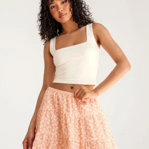 DAILYSTORY Jupe Gigi - Orange Fleuri