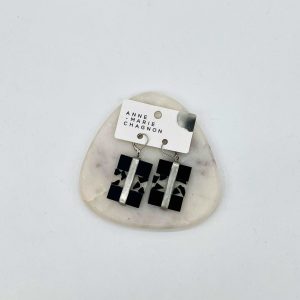 ANNE-MARIE CHAGNON Boucles d'Oreilles Zazie-Noir Translucide