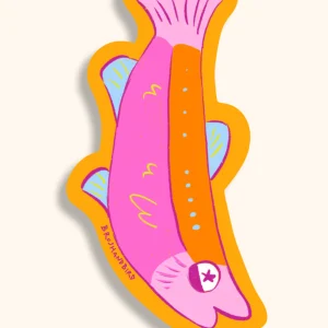 BRUSH & BIRD Autocollant Poisson Tendance