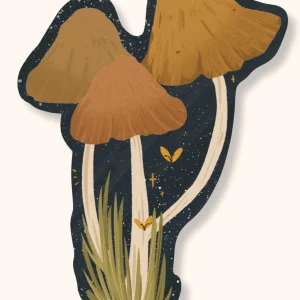 BRUSH & BIRD Autocollant Night Mushrooms