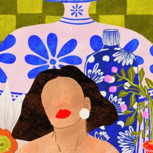 VIVIAN SOFIA Affiche Florale Vases Portrait