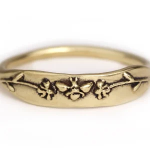 MARMALADE Bague Abeille et Fleurs - Bronze