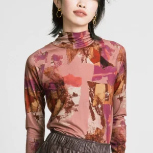 ALLISON WONDERLAND Col Roulé Arches - Imprimé Rose