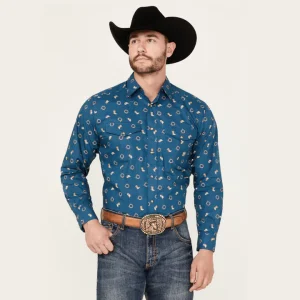 Chemise Ariat "Brody" Western Long Sleeve Shirt - Deep Dive