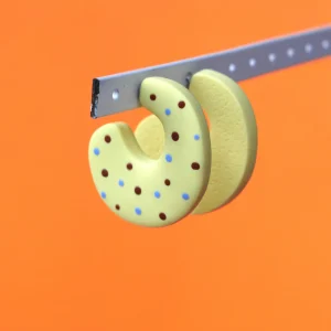 CROCODILE AGILE Boucles d'Oreilles Betra - Créole Jaune à Pois