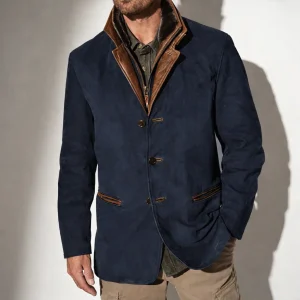 Danoir Pairs™ | Veste en Suédé pour Homme avec Détails en Cuir – Élégance Intemporelle
