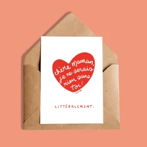 OUI MANON Carte - Chère Maman, je ne serais rien sans toi !