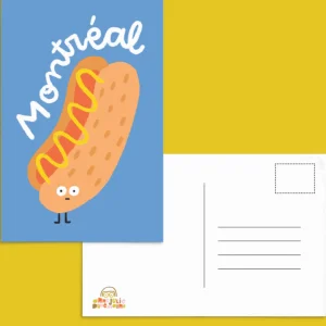 ANNE JULIE DUDEMAINE Carte Postale - Hot Dog