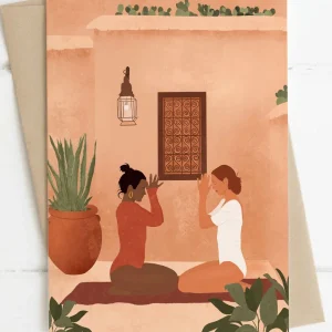 ITSFUNNYHOWW Carte de Souhait - Yogis