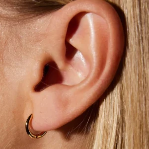 Boucles d'oreilles "X-small Gold Hoops" - EMILIA By BON DEP