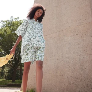 EVE GRAVEL Burmuda Arthémis - Fleurs Bleu