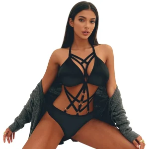 Les Secrets de Léa – Body stretch à lanières croisées – Mélusine