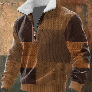 Danoir Paris™ | PULL ZIPPÉ À COL MONTANT FOURRÉ