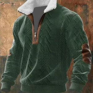 Danoir Paris™ | PULL ZIPPÉ À COL MONTANT FOURRÉ