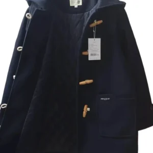 Veste Tweed Coton Capuche Doux Pour Fille