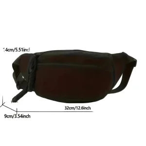 F Sac Banane Nylon Noir À Fermeture Éclair Bandoulière