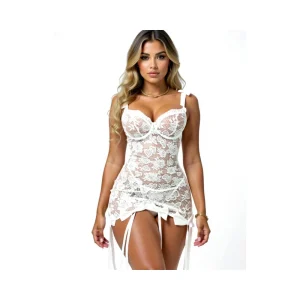 Les Secrets de Léa – Robe en dentelle transparente – Solène