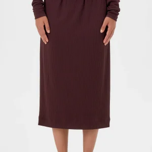 VALERIE C. Jupe Midi - Cacao