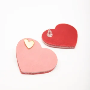 VEINAGE Boucles d'Oreilles Coeur de Palmier Grand