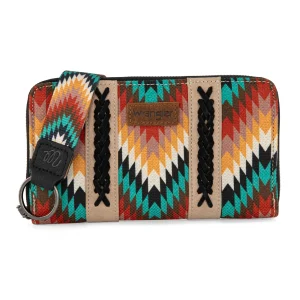 Sac Wrangler Southwestern Art Print Wallet -Black