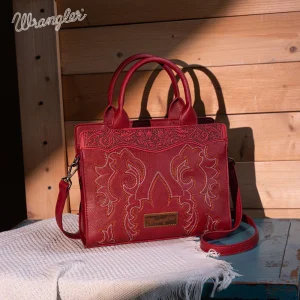 Tote bag rouge brodé Wrangler