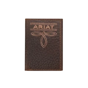 Ariat Men's Trifold Brown Wallet
