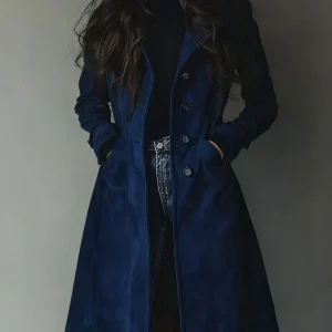 Danoir Paris™ | Trench-coat en daim au style vintage