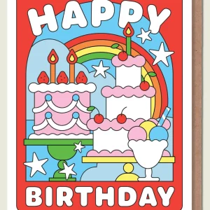 EPEE LAPIN STUDIO Carte de Vœux - Happy Birthday Desserts