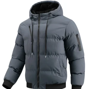 Veste Matelassée Peluche Douce Capuche Édition Limitée