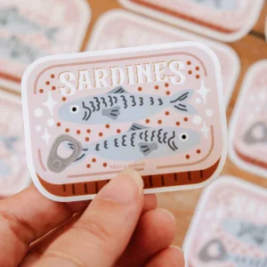 MIMI & AUGUST Autocollant en Vinyle - Sardine