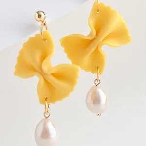 YELLOW DOTS STUDIO Boucles d'oreilles Fancy Farfalle Pasta