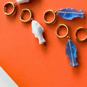 YELLOW DOTS Boucles d'Oreilles Poisson