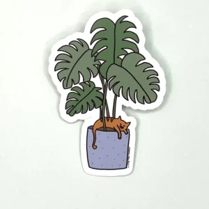 LITTLE MAY PAPERY Autocollant en Vinyle - Chat Paresseux