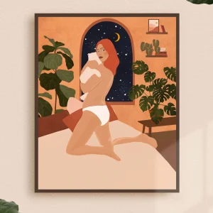 ITSFUNNYHOWWW Affiche - Femme à Chat