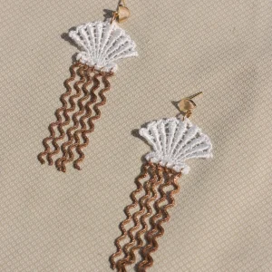 THIS ILK Boucles d'Oreilles Coquillage - Blanc