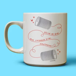 OUI MANON Tasse - Câline de bine que j'm'ennuie d'toi, mautadine!