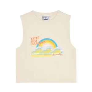 Débardeur Vintage Wave Crème