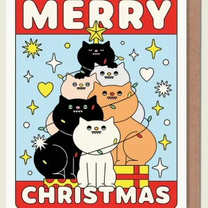 EPEE LAPIN STUDIO Carte de Voeux - Merry Christmas Cat