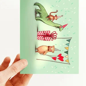 VALERIE BOIVIN Carte de Souhait - Fête d'Amis