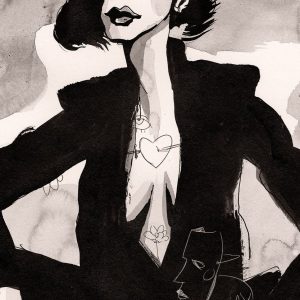 FRED JOURDAIN Affiche Dame de Coeur