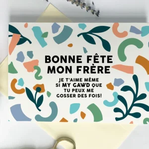 MERCI BONSOIR Carte - Mon frère